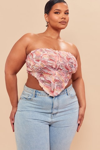 Top bustier - Rosa cipria