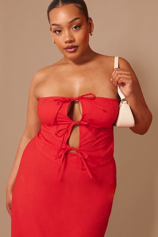 Top bustier - Rosso