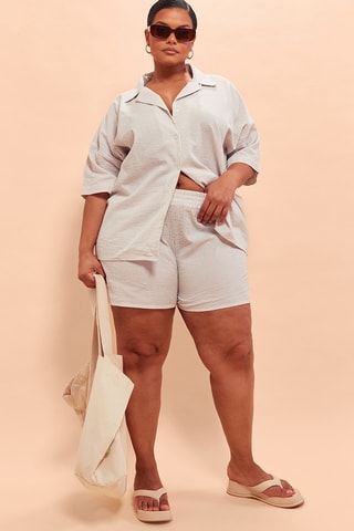 Shorts - Beige chiaro e grigio