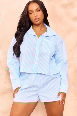 Camicia corta - Celeste