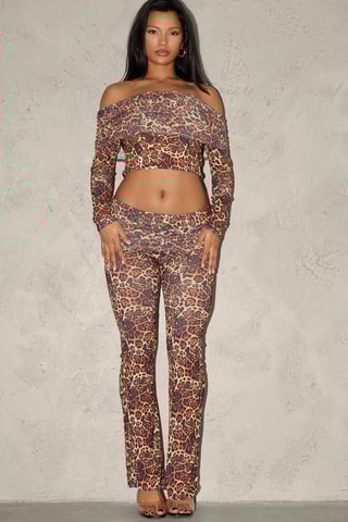 Pantaloni flare - Marrone