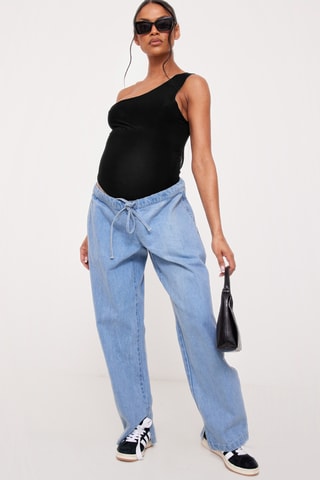 Top asimmetrico premaman - Nero