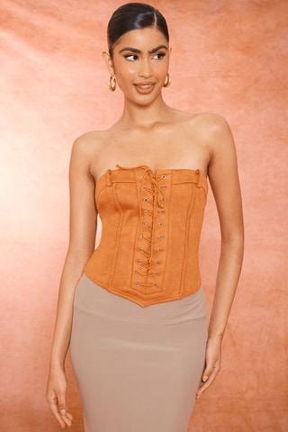 Top bustier - Cammello
