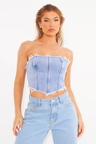 Top bustier in jeans - Celeste