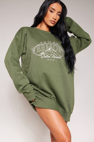 Vestido sweat - Verde-escuro