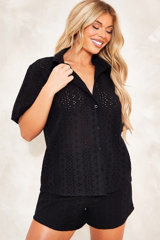 Shorts in sangallo - Nero