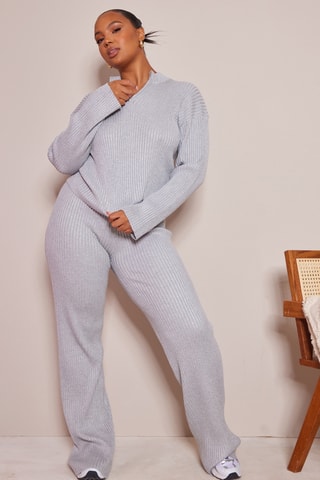 Pantaloni flare - Grigio chiaro