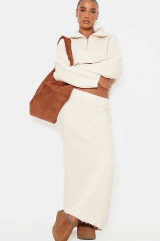 Gonna lunga a vita alta - Beige