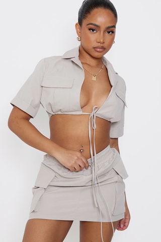 Minigonna - Grigio chiaro