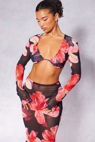 Crop top - Rosso e nero