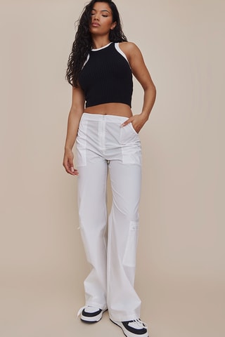 Pantaloni straight - Bianco
