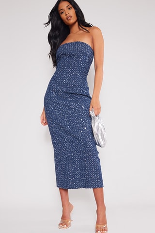 Abito bustier - Navy