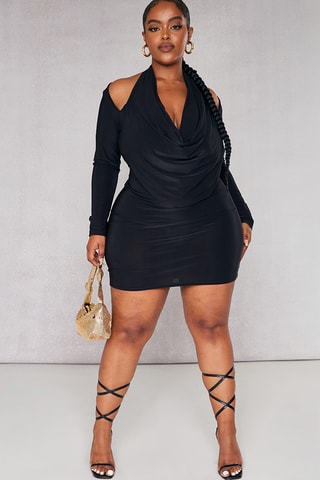 Vestido justo - Preto