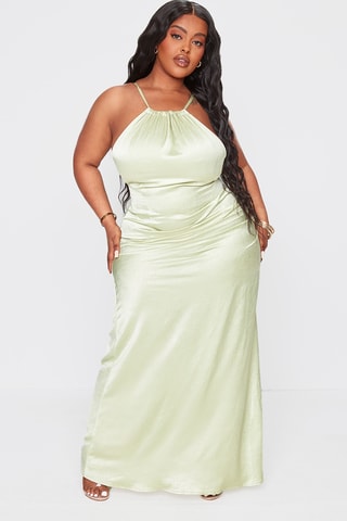 Vestido comprido - Verde-água