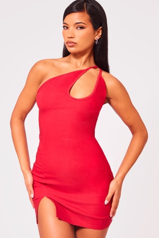 Abito asimmetrico - Rosso