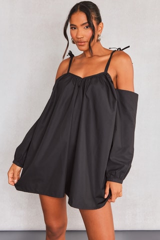 Vestido trapézio - Preto