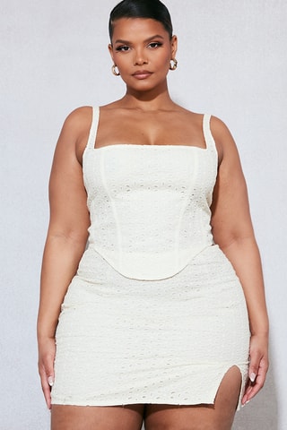 Top in sangallo - Ecrù