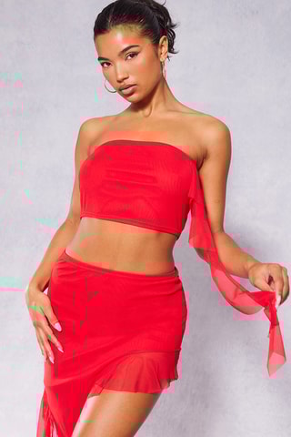 Crop top bustier - Rosso