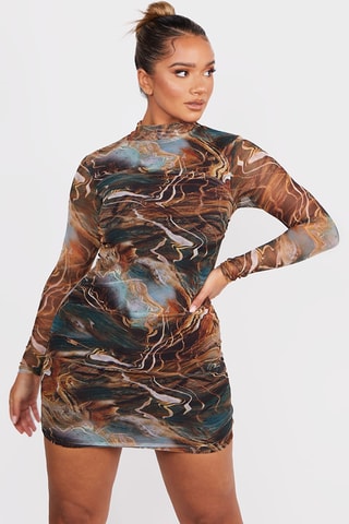 Abito a tubino - Marrone