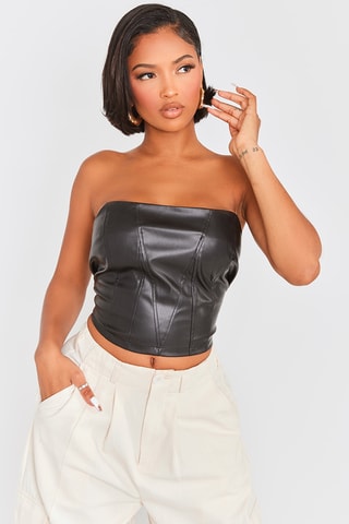 Crop top bustier - Nero