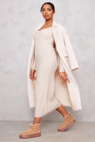 Vestido-camisola - Bege