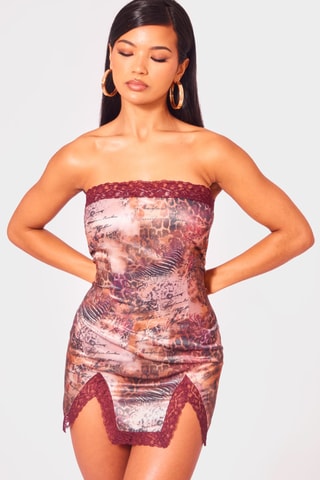 Abito bustier - Bordeaux