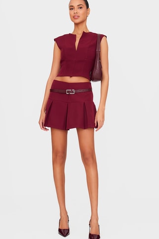 Gonna plissé - Bordeaux