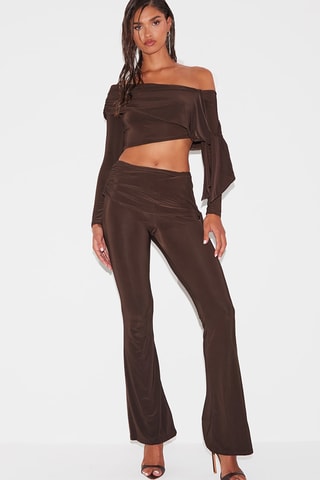 Pantaloni flare - Marrone