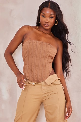 Top bustier - Taupe