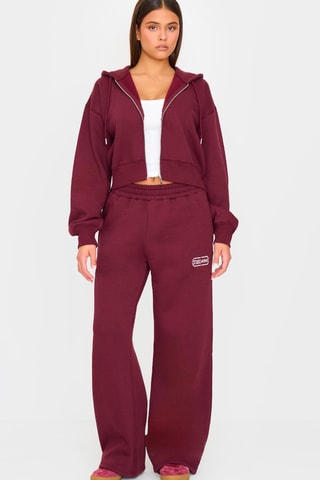 Pantaloni a vita alta - Bordeaux