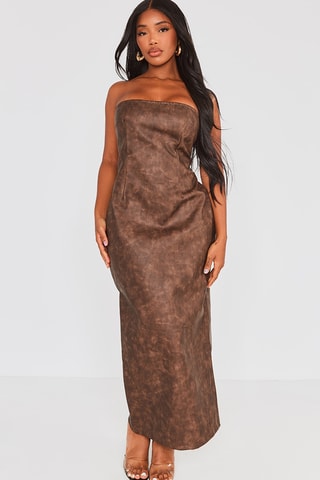 Abito bustier - Marrone