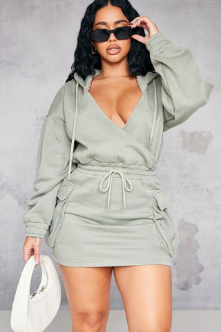 Abito con cappuccio - Kaki