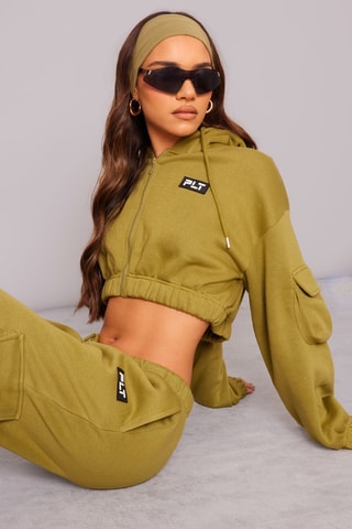 Felpa corta - Verde oliva