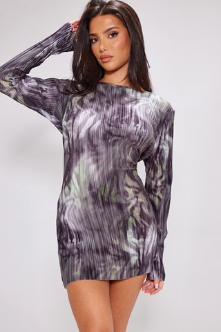 Abito taglio dritto - Verde e nero