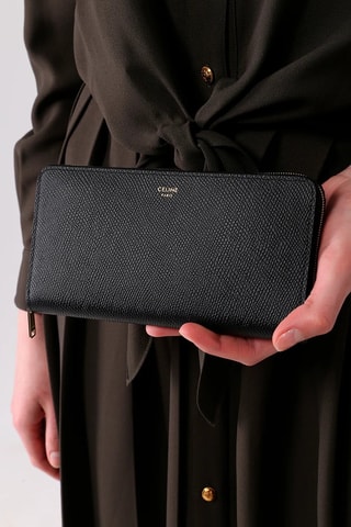 Kalfsleren Portefeuille - Zwart - Céline -  en 