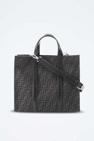 Leren Handtas - Zwart - Grijs en zwart