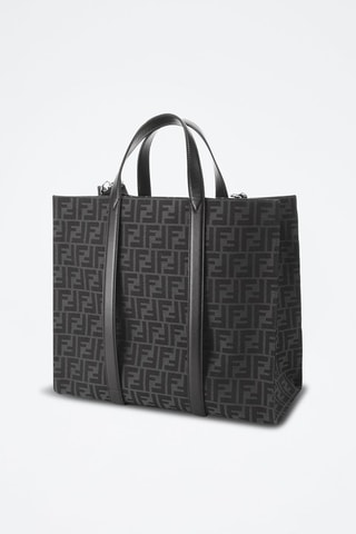 Leren Handtas - Zwart - Grijs en zwart