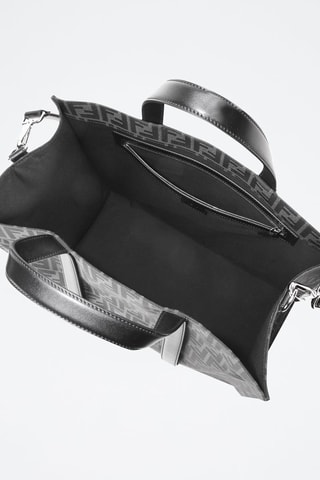 Leren Handtas - Zwart - Grijs en zwart