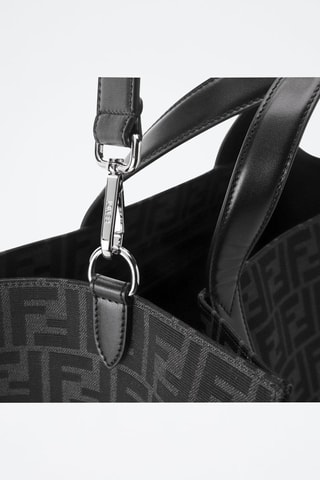 Leren Handtas - Zwart - Grijs en zwart