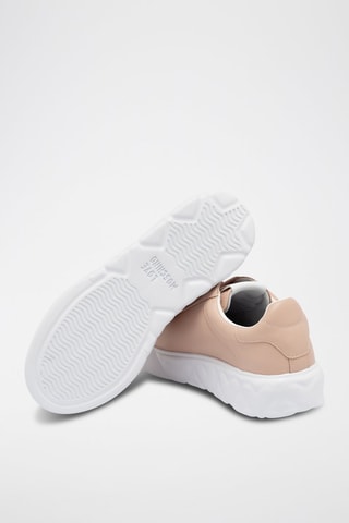 Leren Platform Sneakers - Roze - 