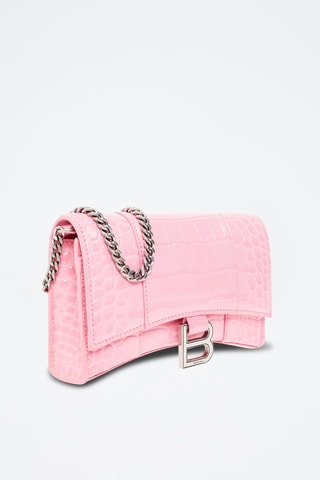 Leren Schoudertas - Roze - 