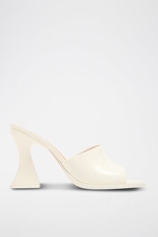 Leren Muiltjes met Hak Cha Cha - Bottega Veneta - Wit