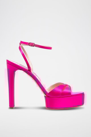 Leren Sandalen met Hak Ophelia Satin - Casadei - Fuchsia