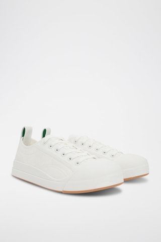 Leren Sneakers Vulcano Canvas - Bottega Veneta - Wit