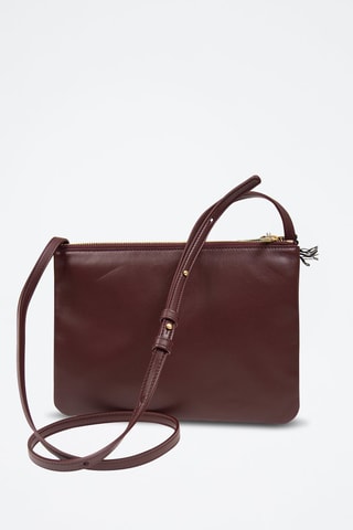 Leren Schoudertas - Bordeauxrood - Bordeauxrood