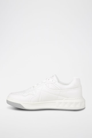 Leren Sneakers One Stud - Wit - Valentino - Wit en grijs