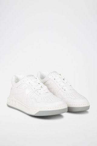 Leren Sneakers One Stud - Wit - Valentino - Wit en grijs