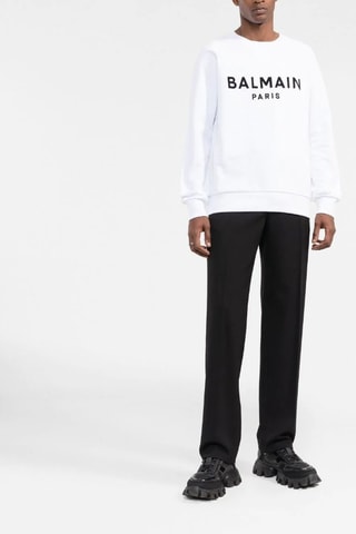 Sweater - Wit - Balmain - Wit en zwart