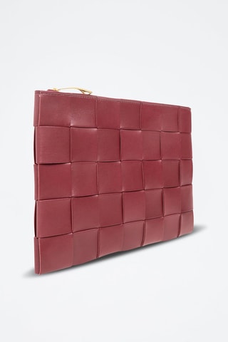 Leren Clutch - Paars - Bottega Veneta - Paars