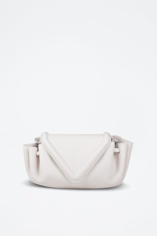 Lamsleren Schoudertas - Wit en Zilverkleurig - Wit